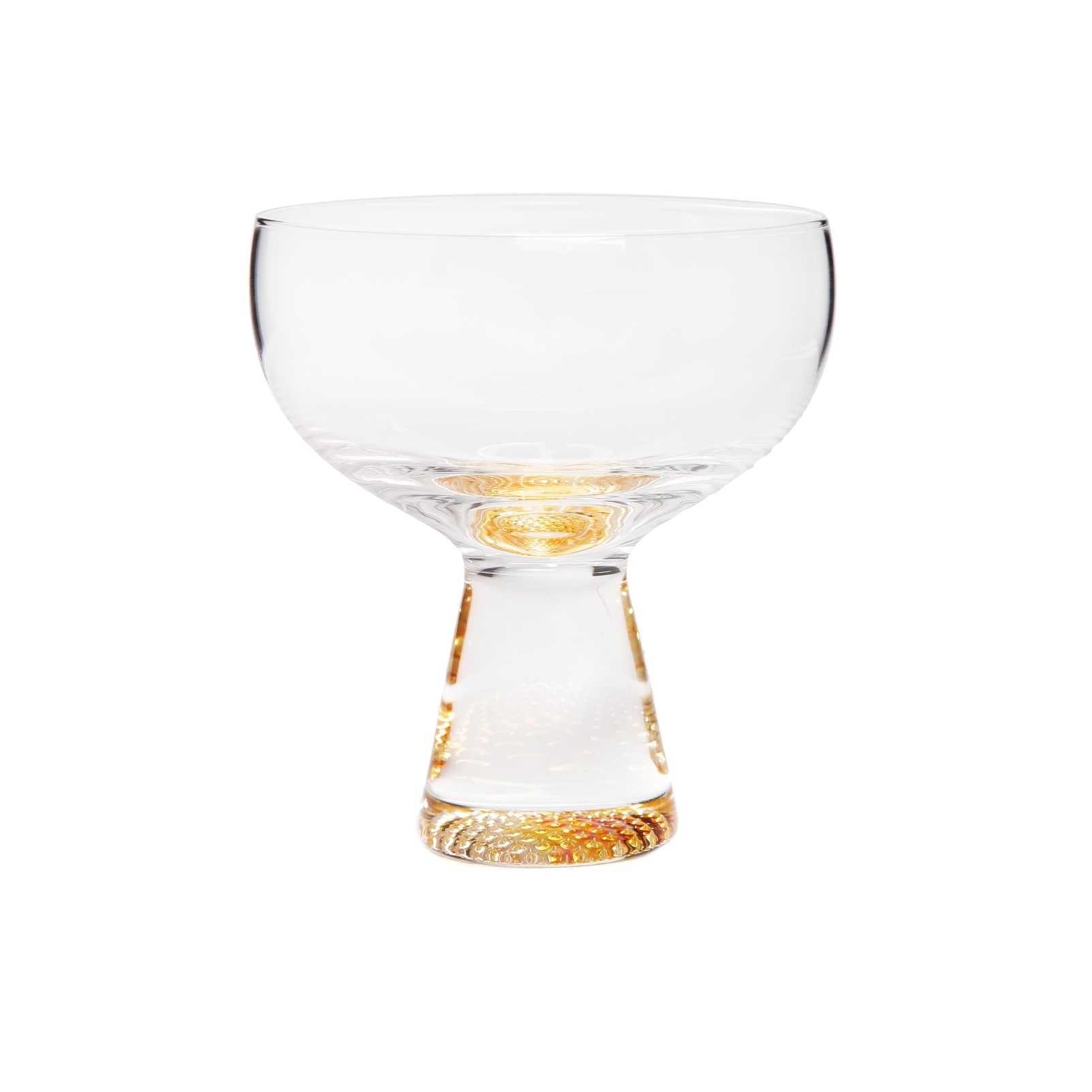 Set of 4 Dessert Bowls with Gold Reflection Base 4.5"D