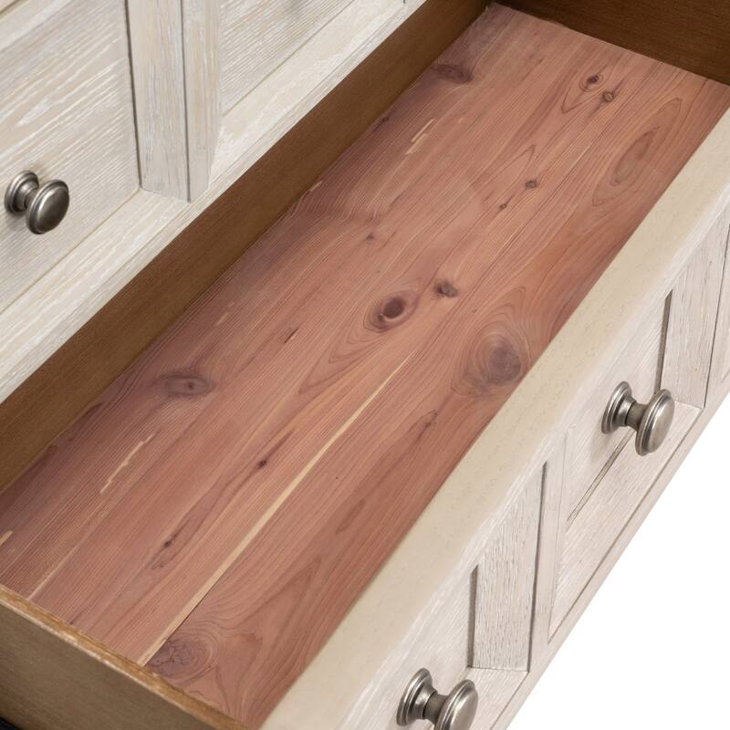 Furniture of America Durem Modern Classic 3-Piece Solid Wood Panel Bedroom Set with 2-Drawer Oversized Nightstand
