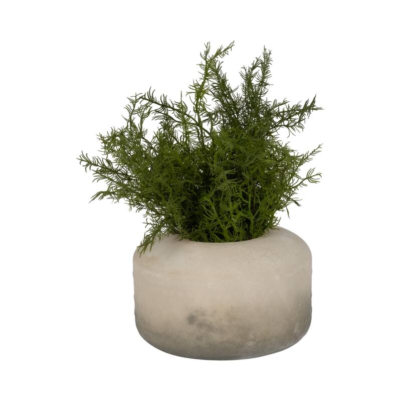 Sagebrook Home Elegance 8-inch Textured 2-tone Glass Vase, Serenity, Ombre