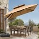 preview thumbnail 28 of 36, VredHom Double Top 10x10 FT Square Patio Cantilever Umbrella with Rod Wheel Base