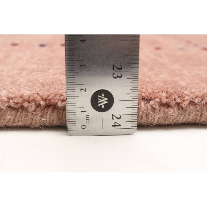 ECARPETGALLERY Hand Loomed Kashkuli Gabbeh Pink Wool Rug - 3'10 x 5'9