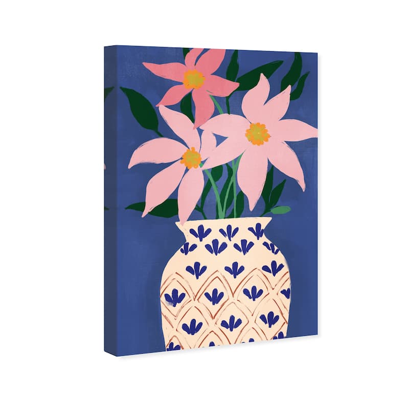 Wynwood Studio Canvas Floral and Botanical Potted Pastel Plant Pink and Pastel Pink Modern & Contemporary Wall Art Canvas Print