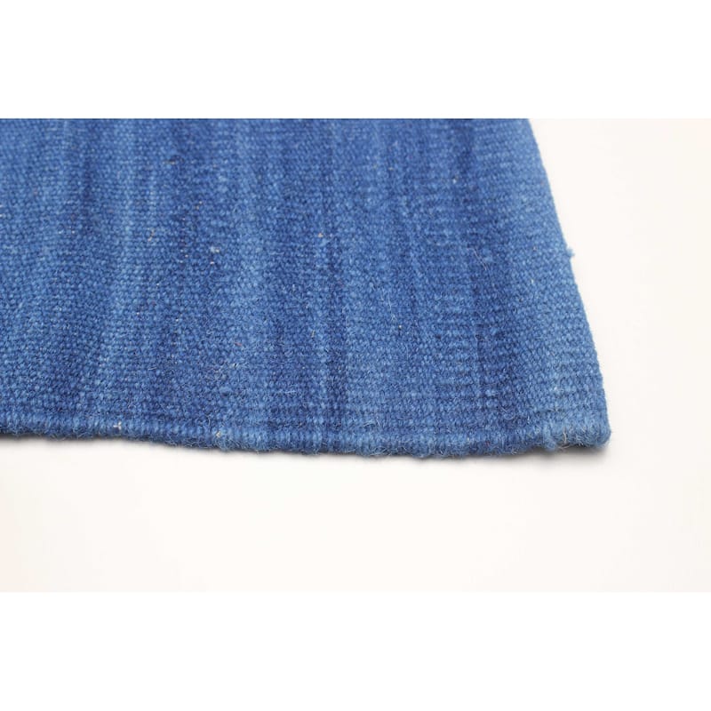 ECARPETGALLERY Flat-Weave Ankara FW Dark Blue Wool Kilim - 5'0 x 7'11