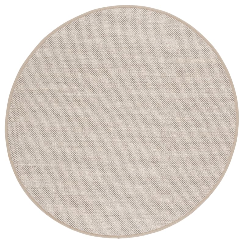 SAFAVIEH Natural Fiber Rosiane Farmhouse Sisal Rug - Marble/Beige - 6' Round