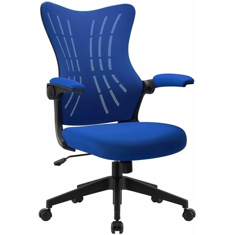 Homall Mid Back Mesh Office Desk Chair - Swivel Task Chair with Flip Arms and Lumbar Support
