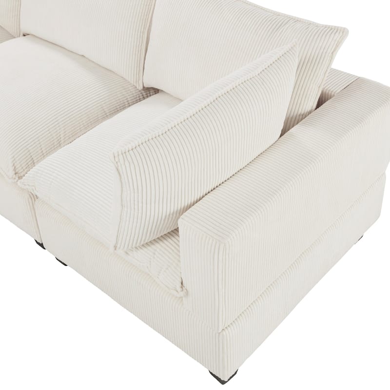 Chelsea Modern Pit Sectional Sofa, Cloud Fabric Modular Sofa with Plush Seat