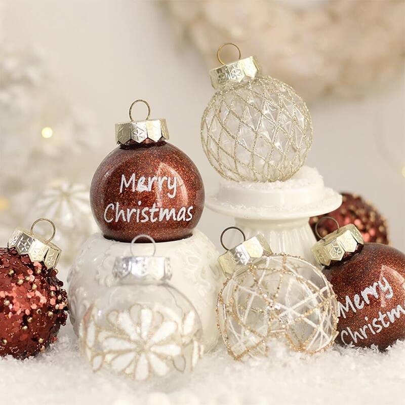 25 Pcs Christmas Decoration Ball Ornaments Set for Holiday Party Wedding - N/A
