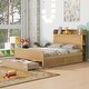 preview thumbnail 17 of 24, Heavy Duty Full Platform Bed Frame with Multi-Storage Space, Bedroom Superior Quality Storage Bed for Kids Teens Adults