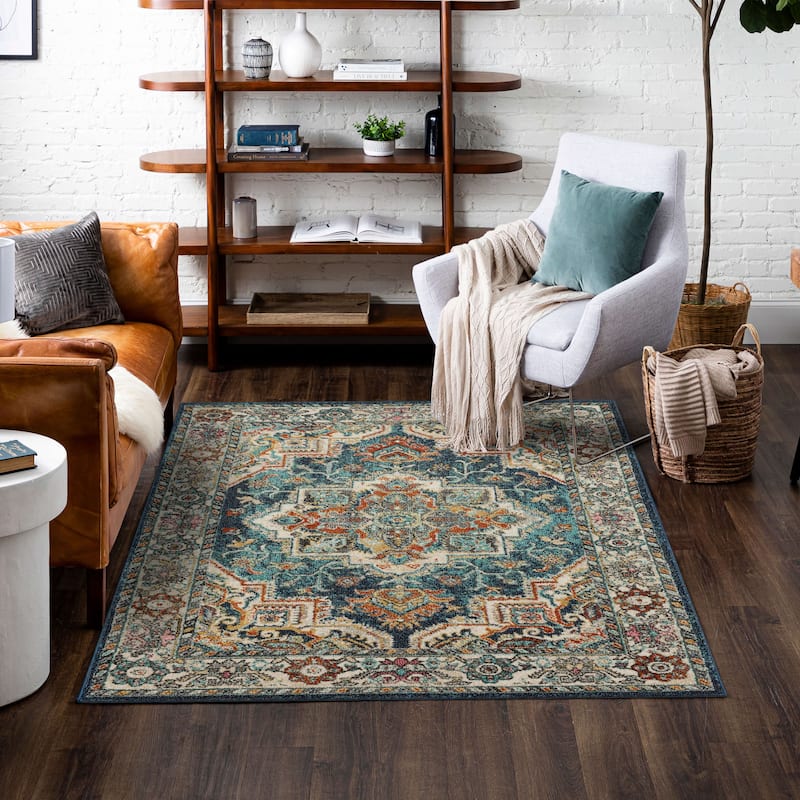 Mohawk Home Dellen Traditional Medallion Area Rug