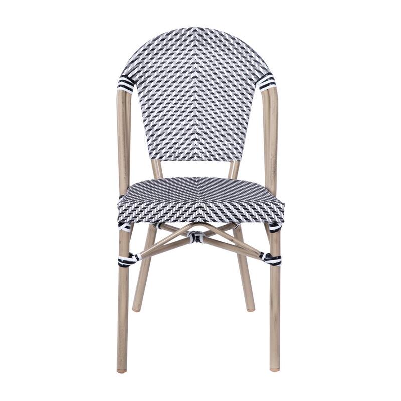 Stacking Bistro Chair with Metal Frame