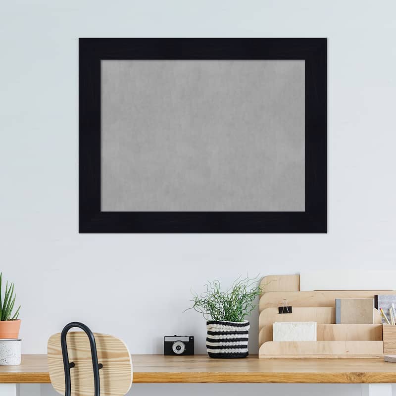 Amanti Art Shiplap Navy Framed Magnetic Board