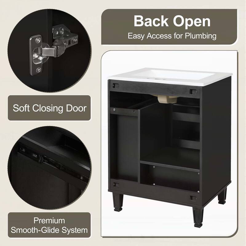 24" Bathroom Vanity with Sink