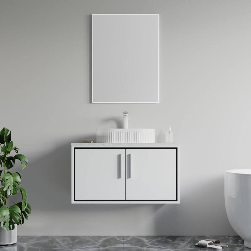 Dowell Fluted Ceramic Vessel Sink