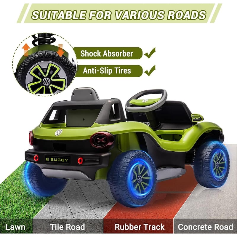 Licensed Volkswagen Kids Electric 12V Ride-On Car with Remote Control