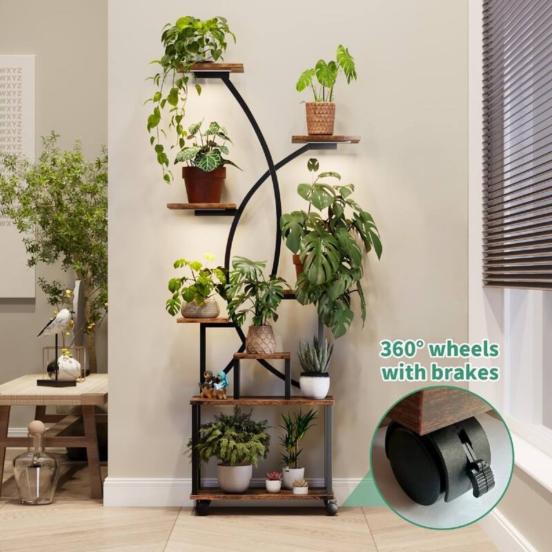 Plant Stand Indoor with Grow Light