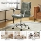 preview thumbnail 7 of 14, Zarina Modern Faux Leather Swivel Office Chair Desk Chair with Wheels Height-adjustable by HULALA HOME