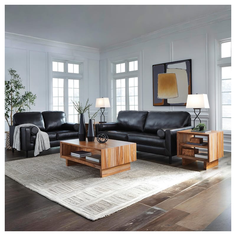 Signature Design by Ashley Bryceview Black Sofa - 87" W x 38" D x 39" H