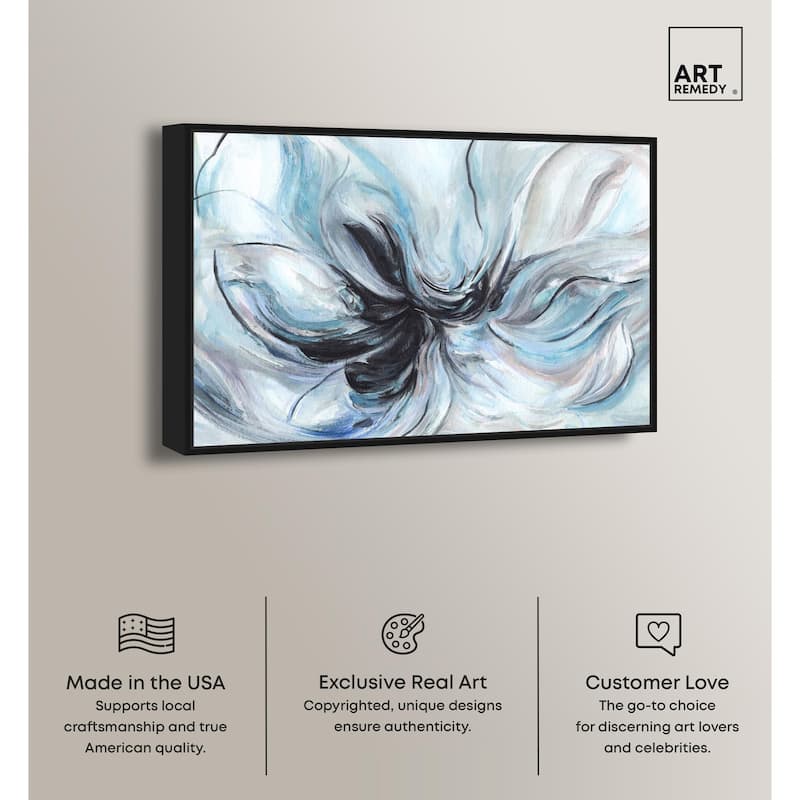 Soft Blues Canvas by Art Remedy
