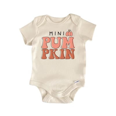 Mini Pumpkin Fall - Baby Boy Girl Clothes Bodysuit Funny Cute