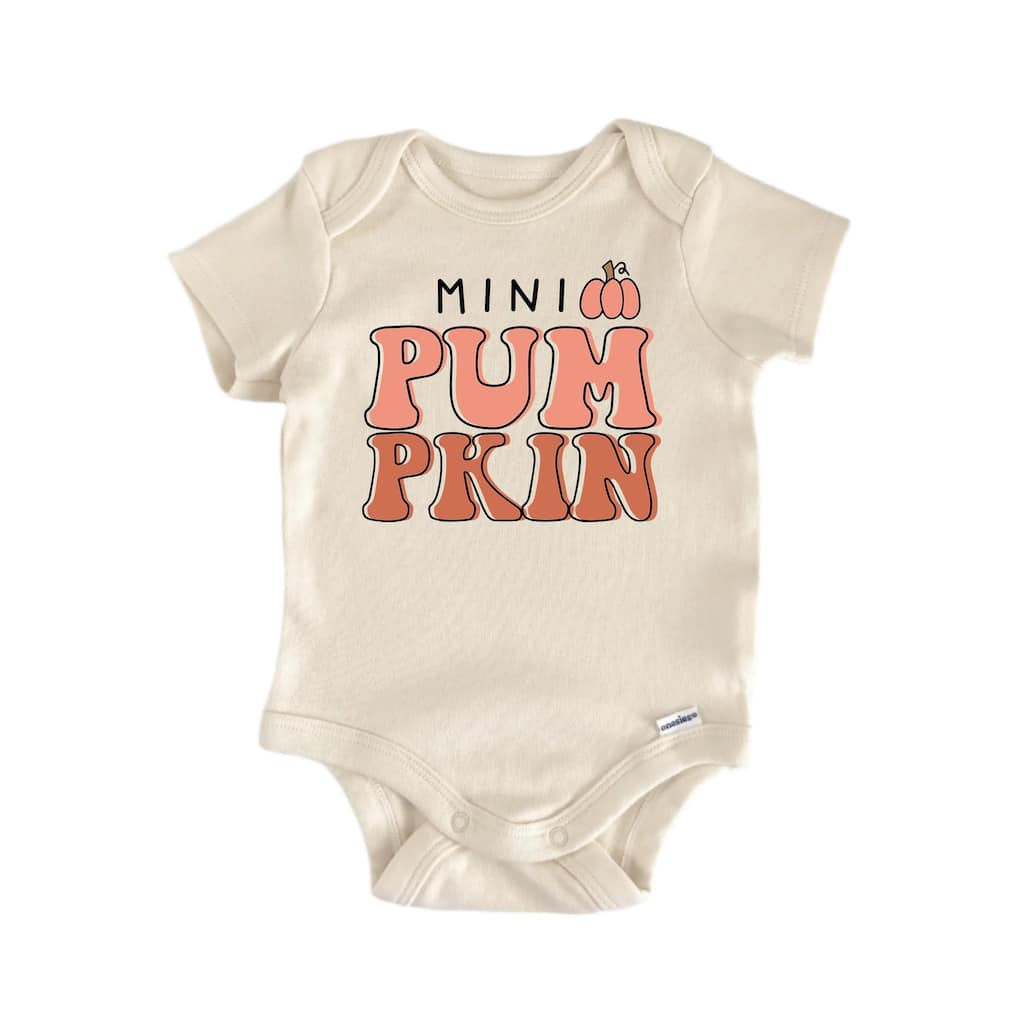 Mini Pumpkin Fall - Baby Boy Girl Clothes Bodysuit Funny Cute