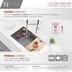 preview thumbnail 57 of 63, Undermount 33" Workstation Single-Bowl Stainless Steel Kitchen Sink