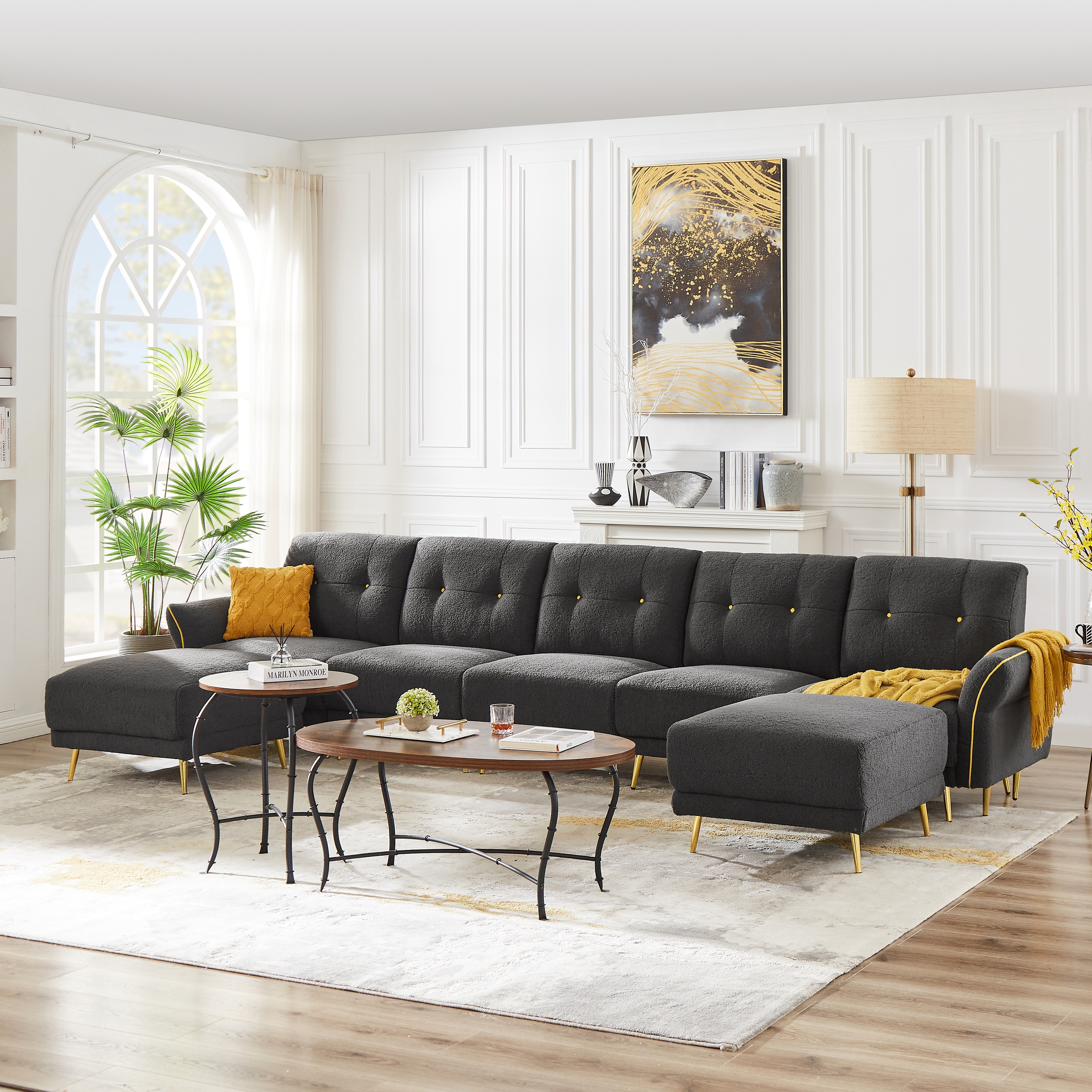 5 seater modular chaise best sale