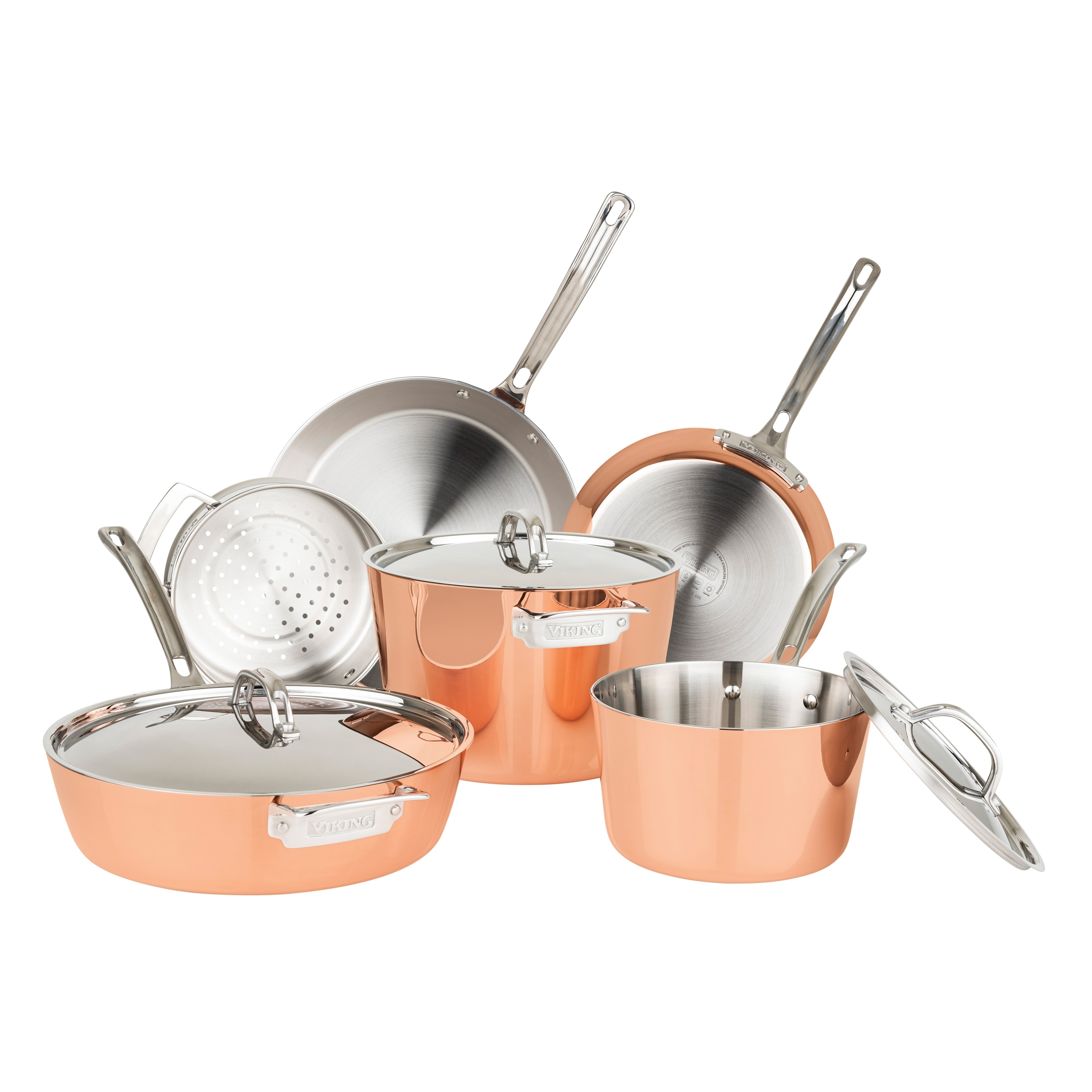 Viking Contemporary 3-Ply Stainless Steel 7-Piece Cookware Set