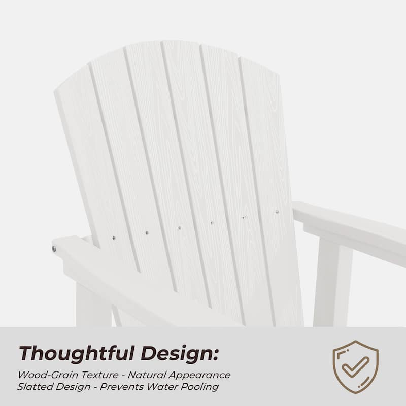 Set of 2 HDPE Adirondack Swivel Gliders, Outdoor Patio Chair Set