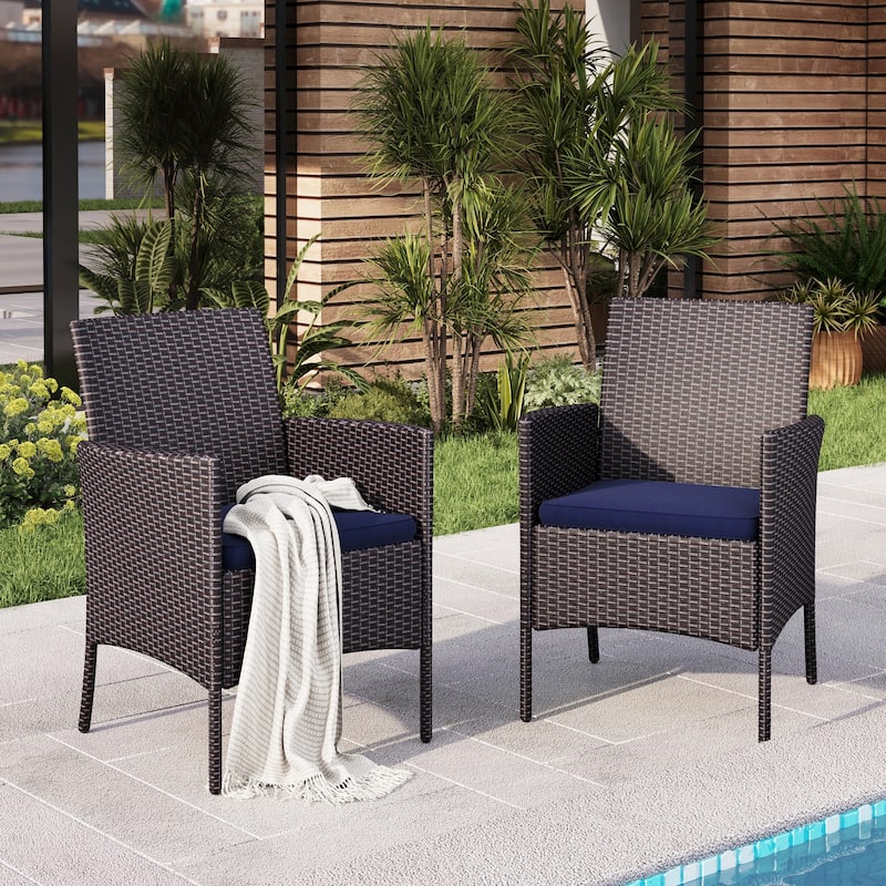 28" Gas Fire Pit Table with 4 Rattan Chairs, 5 Piece Propane Fire Pit Setwith 5Kg Fire Glass