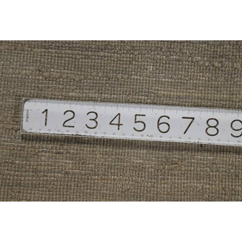 Beige & Gray Gabbeh Modern Area Rug Hand-Knotted Wool Carpet - 6'6" x 9'7"