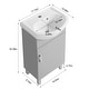 preview thumbnail 25 of 23, 18-inch mini bathroom cabinet with ceramic sink