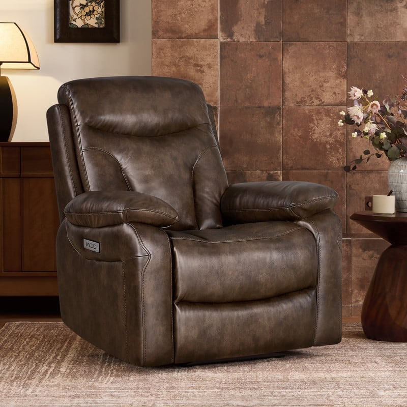 Spruce & Spring Dual Motor Power Recliner Wall Hugger with Power Headrest