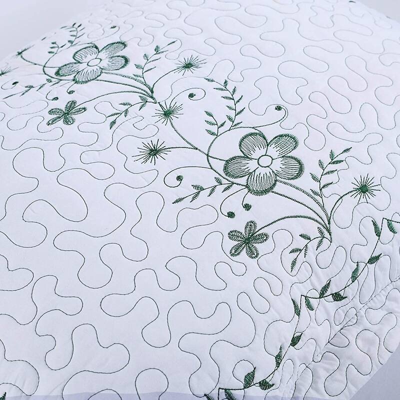MarCielo 2 Pack Pillow Shams Throw Pillow Covers Euro Sham Embroidery