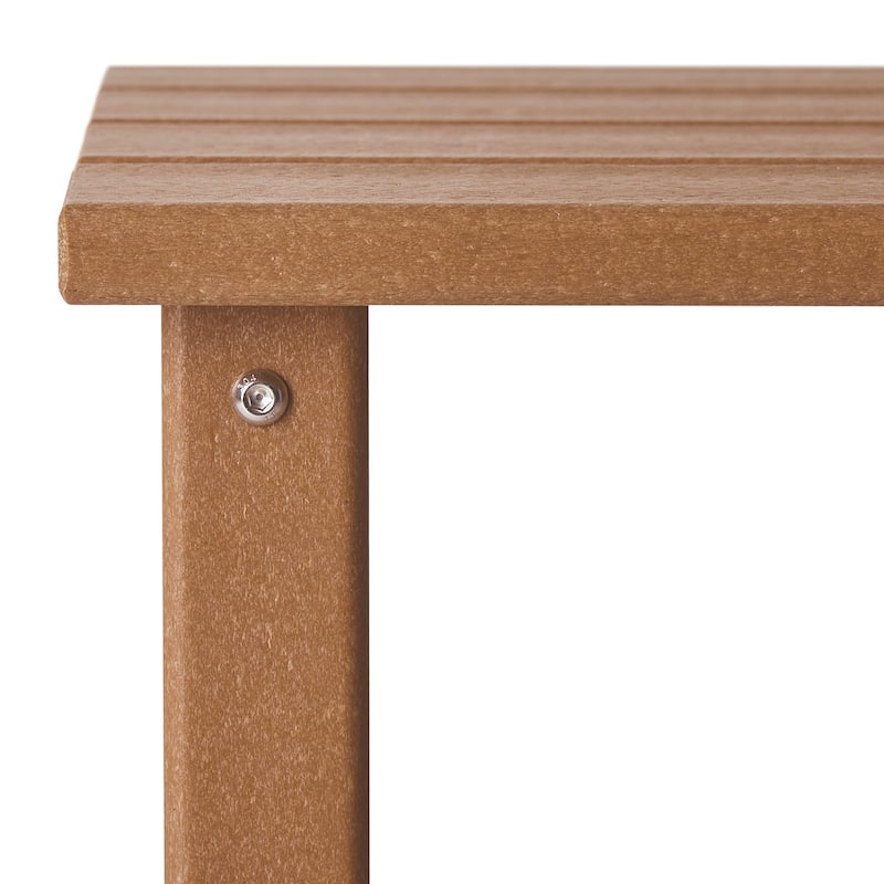 Polytrends Laguna Hdpe All Weather Outdoor Patio Square Side Table