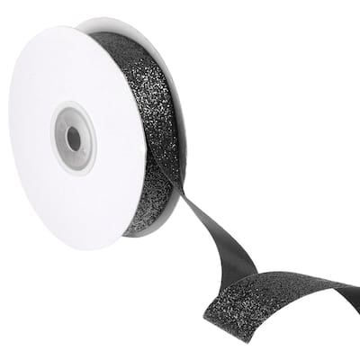 Sparkle Ribbon, 25 Yards x 7/8" Polyester Metallic Sparkling Ribbon