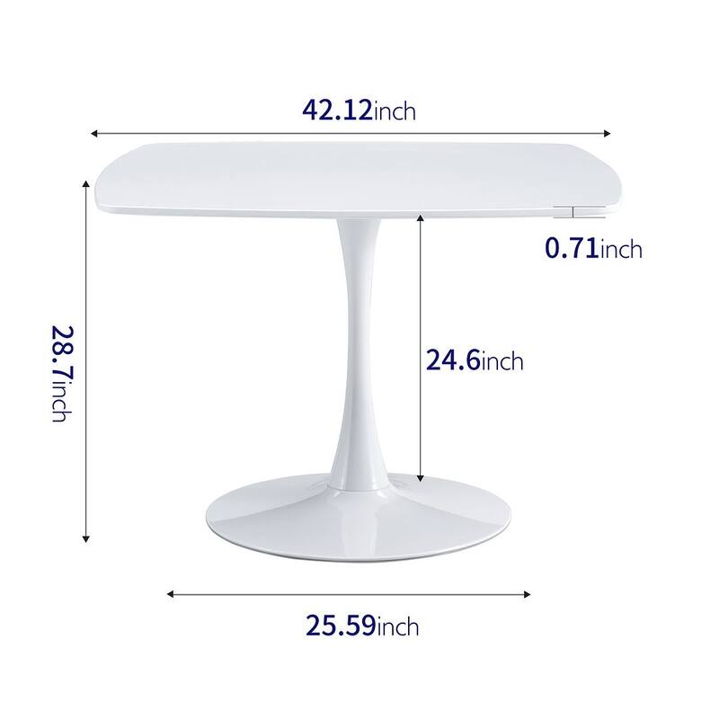 42.1"\31.49'' Mid-century Pedestal Leisure Coffee Table