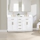 preview thumbnail 90 of 194, Altair Gavino Bath Vanity with Grain White Composite Stone Top, no Mirror 60"x34" - White+Brushed Gold