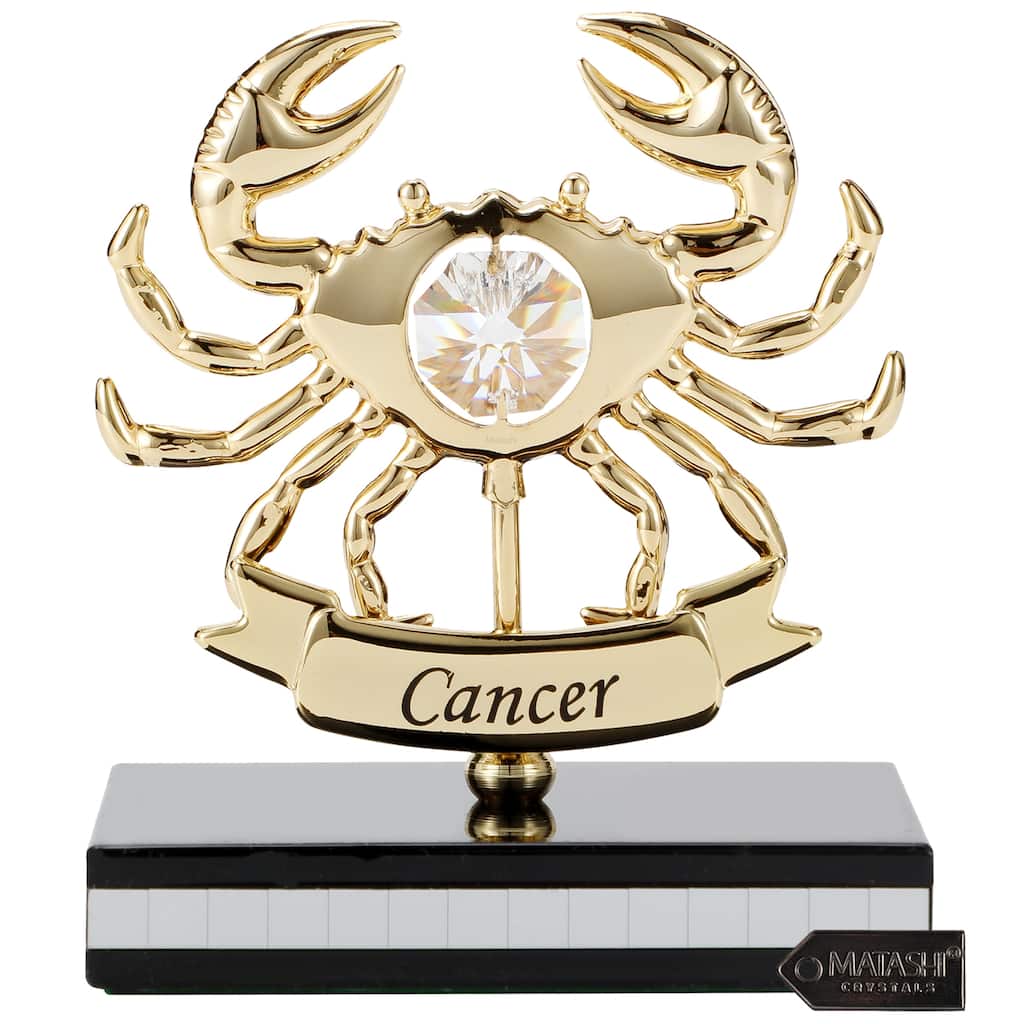 Matashi 24K Gold Plated Zodiac Astrological Sign Cancer Figurine
