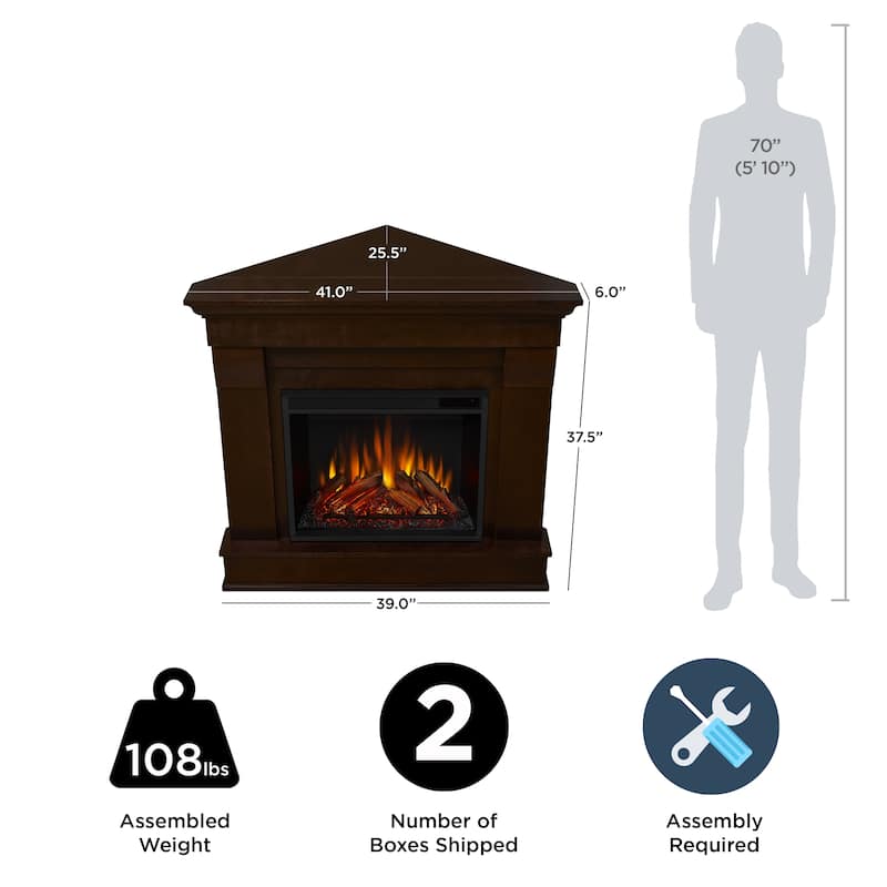 Chateau Corner Electric Fireplace by Real Flame