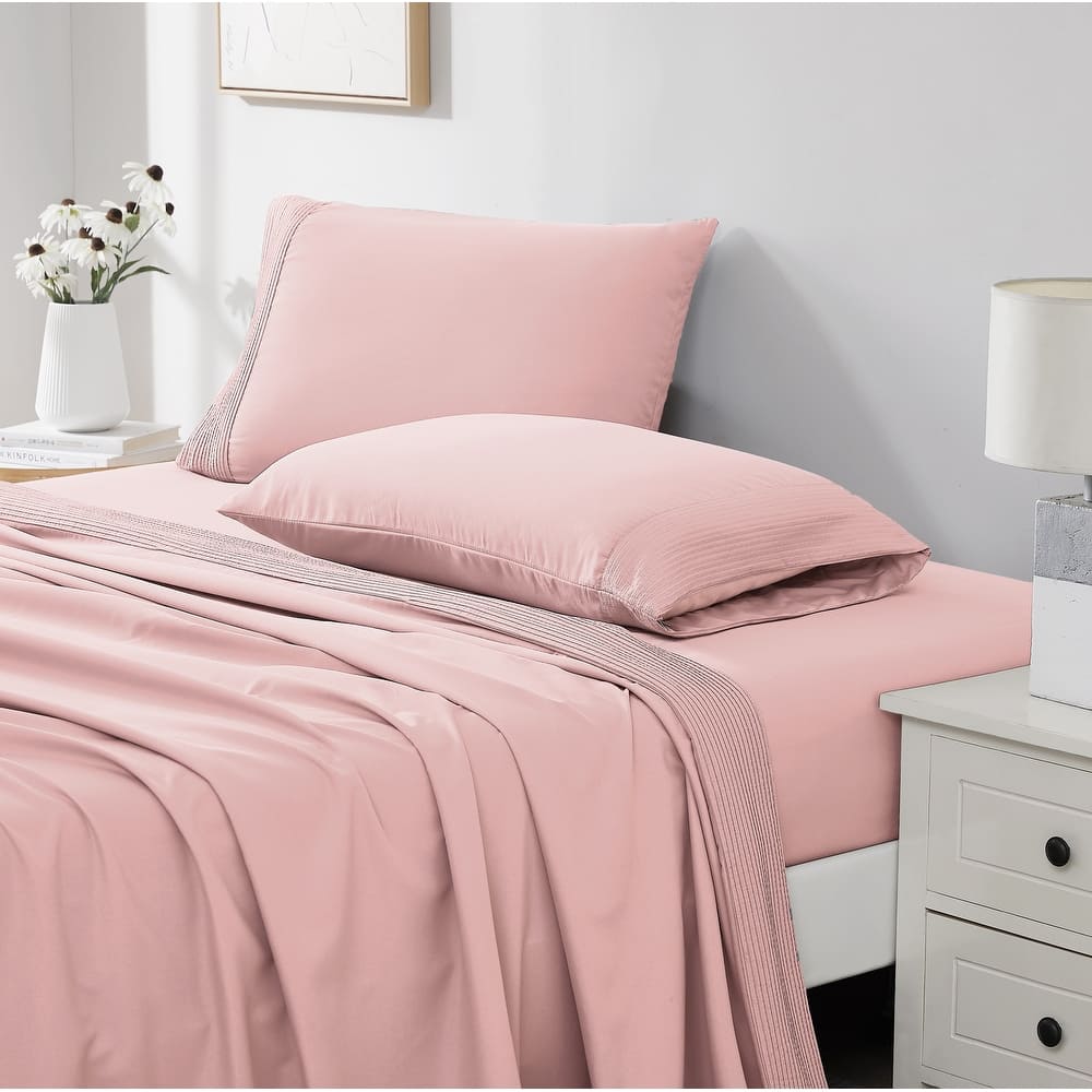 Vilano 21-inch Extra Deep Pocket 4-Piece Bed Sheet Set with Pleated Hem