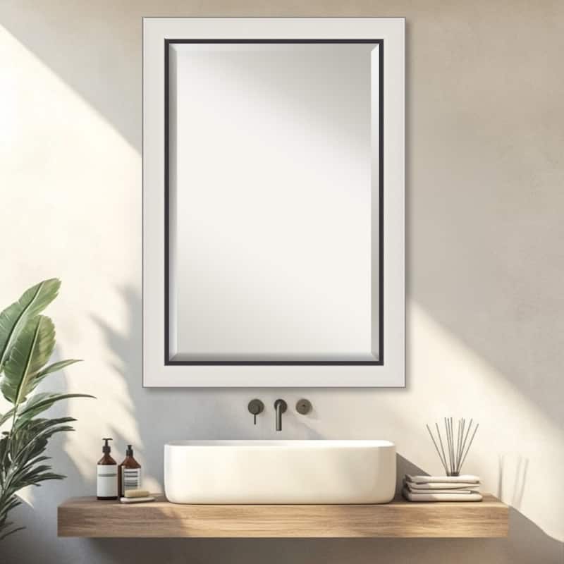 Ellie Beveled Framed Bathroom Vanity Wall Mirror