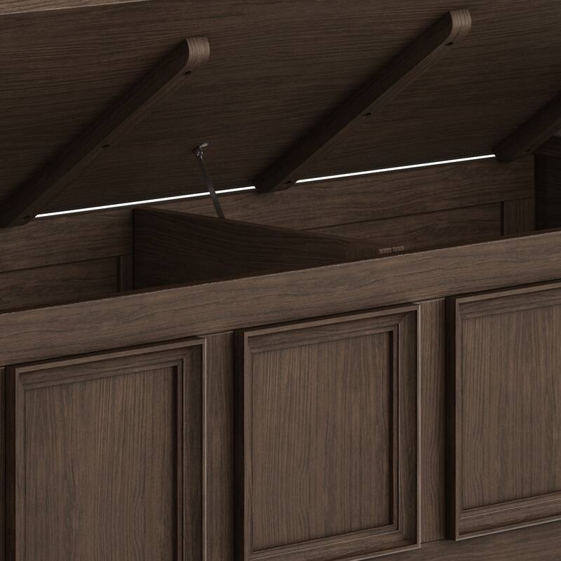 WYNDENHALL Halifax 48 inch Wide Solid Wood Transitional Entryway Bench - 48 Inches wide