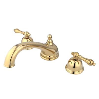 Elements Of Design Double Handle Deck Mounted Roman Tub Filler with