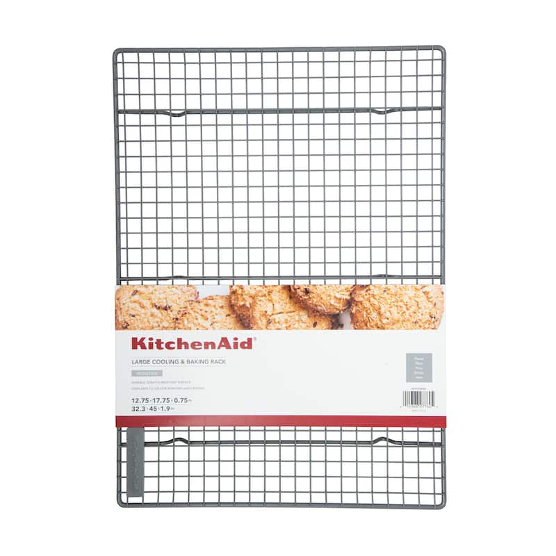KitchenAid Nonstick Universal Cooling Rack, 13x18 Inch, Silver