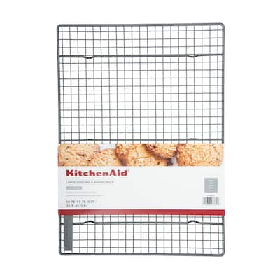 KitchenAid Nonstick Universal Cooling Rack, 13x18 Inch,Silver