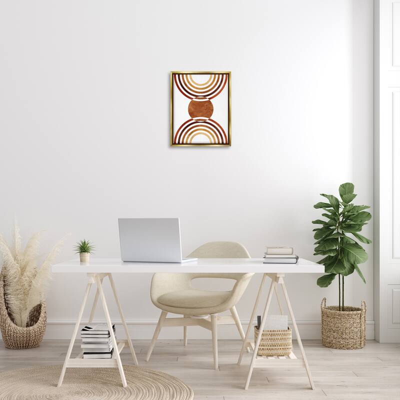 Stupell Boho Earthy Arches Framed Floater Canvas Wall Art Design by Lil' Rue