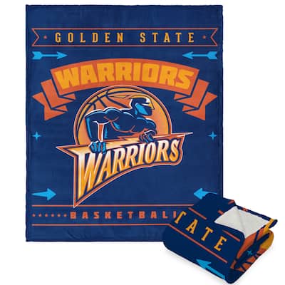 NBA Hardwood Classics Warriors Silk Touch Sherpa Throw Blanket