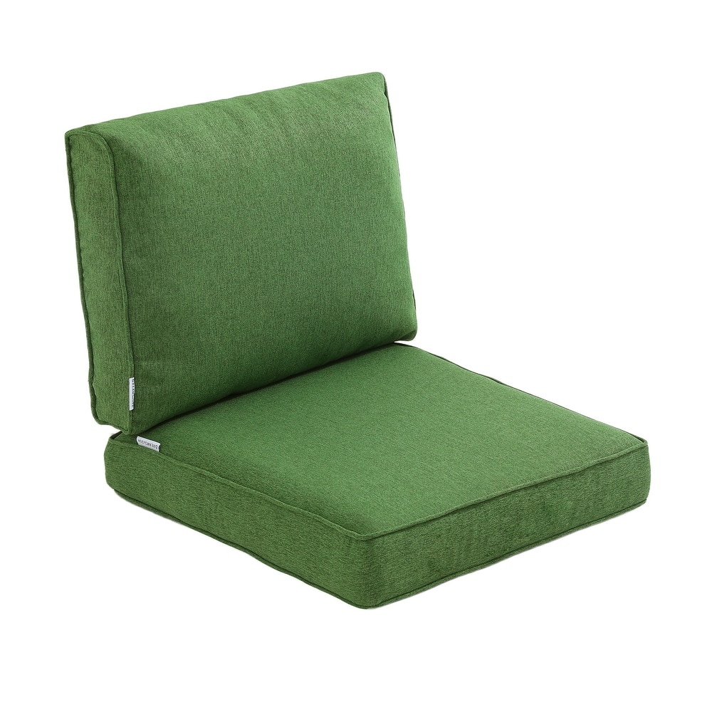 Modern 24" Outdoor Deep Seat Cushions Set, Outdoor Cushions for Chairs - 23" W x 24.5" D