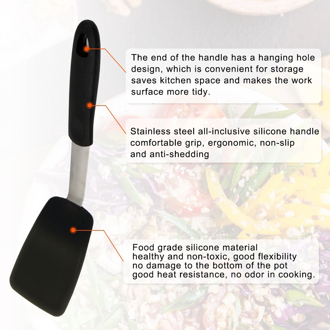 Silicone Spatula Heat Resistant Non Stick for Kitchen Cooking Baking - On  Sale - Bed Bath & Beyond - 31673722