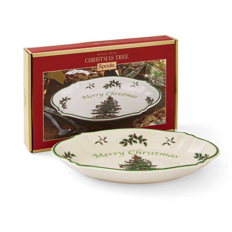 Spode Christmas Tree Merry Christmas Tray - 11" L